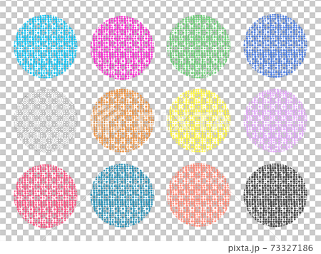 Dot illustration set square 73327186