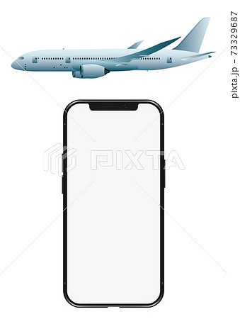飛行機とスマートフォン 73329687