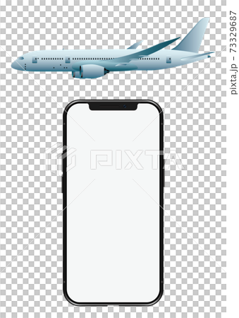 飛行機とスマートフォン 73329687