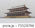 平城宮跡 雪の大極殿 73329766
