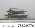 平城宮跡 雪の大極殿 73329770