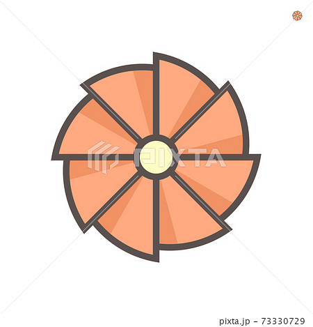 Turbocharger compressor wheel impeller icon. Turbocharger compressor wheel impeller icon. 73330729