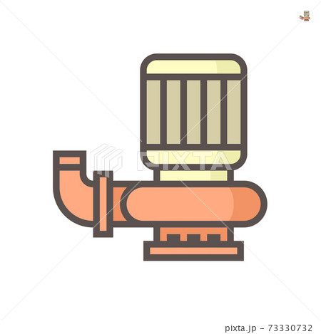 Water pump vector icon or centrifugal pump. 73330732