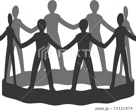 切り紙の人型 73331974