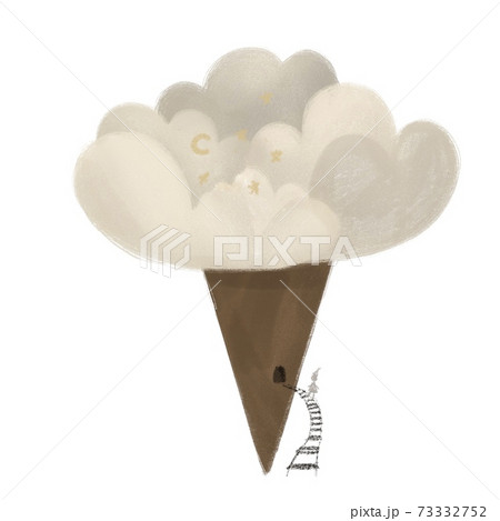 Concept ice cream castle illustration. Concept ice cream castle illustration. 73332752
