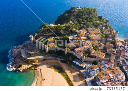 Aerial view of Tossa de Mar, Spain 73335177