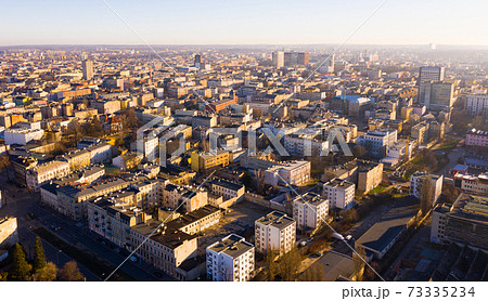 View from drone of Lodz townscape View from drone of Lodz townscape 73335234