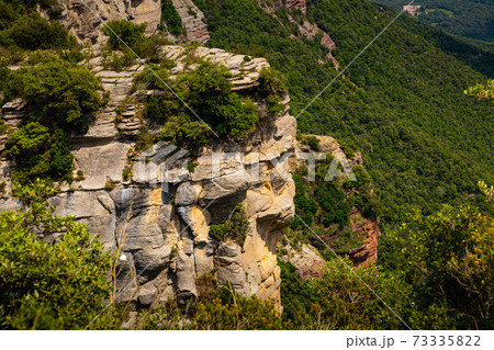Forest cliffs in the city Tavertet area. Central Catalonia Forest cliffs in the city Tavertet area. Central Catalonia 73335822