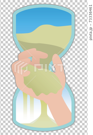 沙漏從沙漏中溢出 73336461