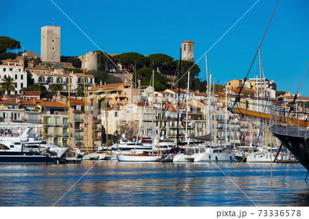 Picture of port of Cannes old city at the French Riviera 73336578