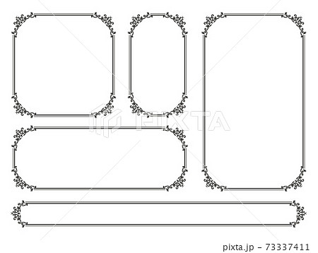 飾り枠 フレーム 飾り罫のイラスト素材