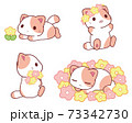 お花と猫さんセット 73342730
