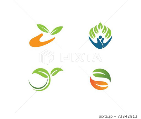 Logos of green leaf ecology nature element 73342813