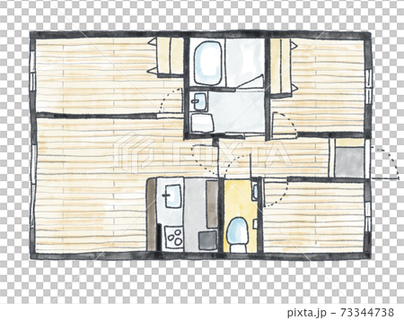 3KDK floor plan color 3KDK floor plan color 73344738