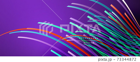 Abstract colorful lines vector background. Internet, big data and technology connections concept, abstract template 73344872