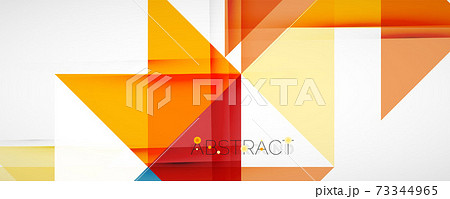 Geometric abstract background. Techno color triangle shapes. Vector illustration for covers, banners, flyers and posters and other designs 73344965