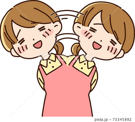 主婦 女性保育士 喜びを表現する女性のイラスト素材 主婦 女性保育士 喜びを表現する女性のイラスト素材