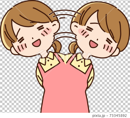 主婦・女性保育士　喜びを表現する女性 73345892