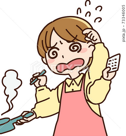 主婦・女性保育士　マルチタスクでキャパオーバーしている 73346005