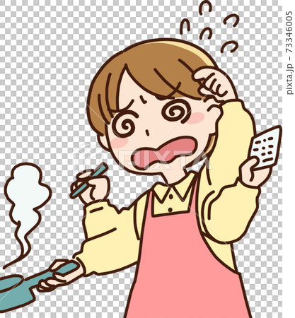 主婦・女性保育士　マルチタスクでキャパオーバーしている 73346005