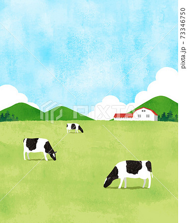 牧場水彩淡い色 73346750