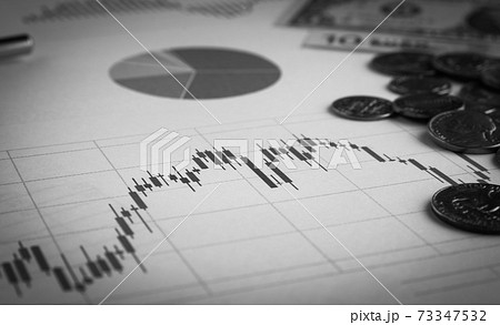 ローソク足と外貨、円グラフ 為替 金融 ファイナンス 経済 資産運用 ローソク足と外貨、円グラフ 為替 金融 ファイナンス 経済 資産運用 73347532