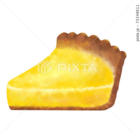 ベイクドチーズケーキのイラスト素材 ベイクドチーズケーキのイラスト素材