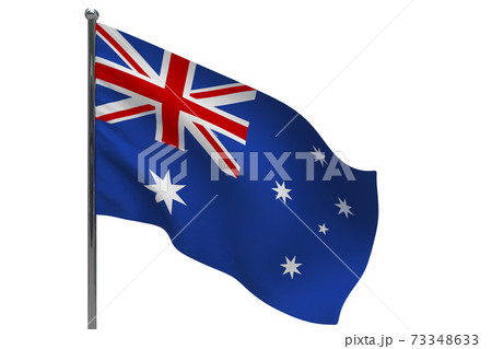 Australia Flag On Pole Iconのイラスト素材