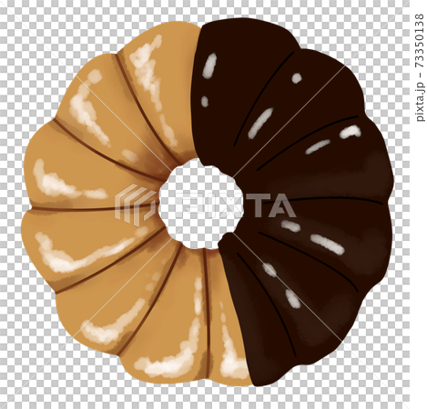 Donut chocolate French cruller 73350138