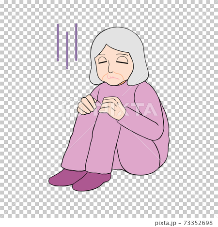 坐在高級女子插畫的無心體操 73352698