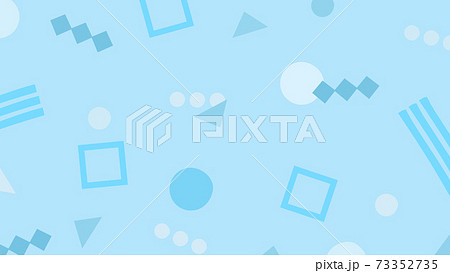 水色系配色の色々な模様の背景イラスト素材 水色系配色の色々な模様の背景イラスト素材 73352735