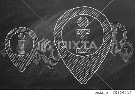 Concept of info. Illustration on the blackboard 73354514