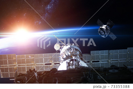 Space station view to Earth Space station view to Earth 73355388