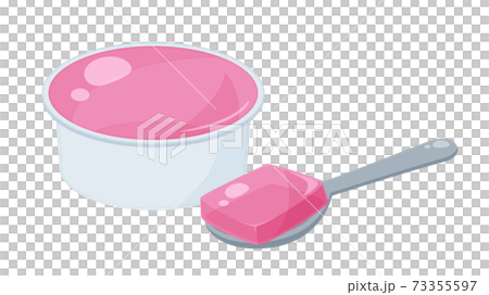 Illustration of swallowing_slice jelly 73355597
