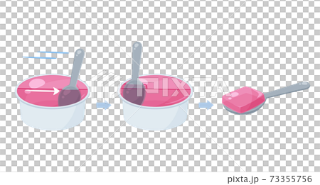 Illustration of how to make swallowing_slice jelly Illustration of how to make swallowing_slice jelly 73355756