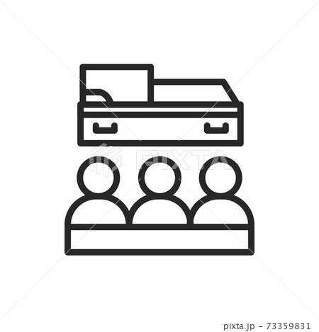 Funeral color line icon. Isolated vector element. Funeral color line icon. Isolated vector element. 73359831