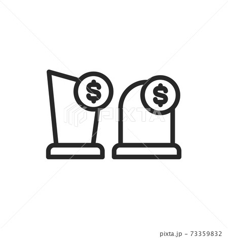 Price monument color line icon. Isolated vector element. Price monument color line icon. Isolated vector element. 73359832