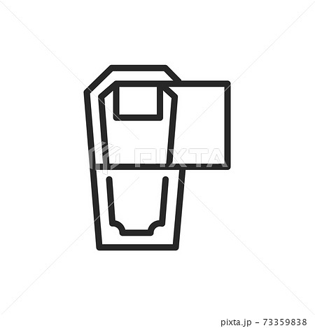 Coffin open color line icon. Isolated vector element. 73359838