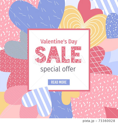 Flat cartoon Valentine Day online shopping sales ad banner,gift present,greeting card vector illustration concept Flat cartoon Valentine Day online shopping sales ad banner,gift present,greeting card vector illustration concept 73360028