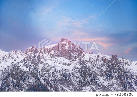 French Alps sunset, Chamonix Mont Blanc, France 73360306