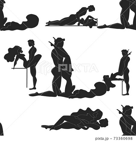 Kama Sutra, seamless pattern, design, poster, fabric. Kamasutra, sketchy poses for making love. Set. Kama Sutra, seamless pattern, design, poster, fabric. Kamasutra, sketchy poses for making love. Set. 73360698