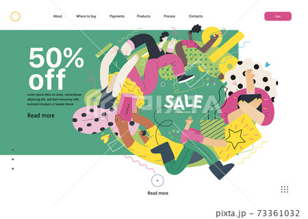 Discounts, sale, promotion, web template 73361032