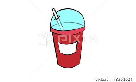 A take away glass of soda with a straw. Summer drinks A take away glass of soda with a straw. Summer drinks 73361624