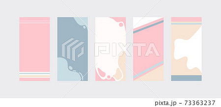 blogger set of backgrounds for stories, modern cartoon and flat style for your vlog 73363237