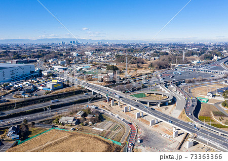 「埼玉県」浦和インターチェンジの空撮 73363366