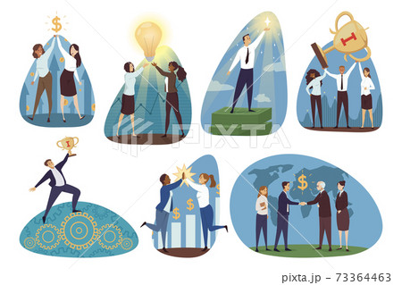 Business, teamwork, goal achievement set concept 73364463