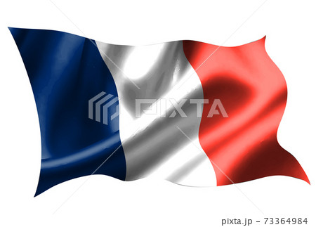 フランス 国旗 シルク アイコンのイラスト素材