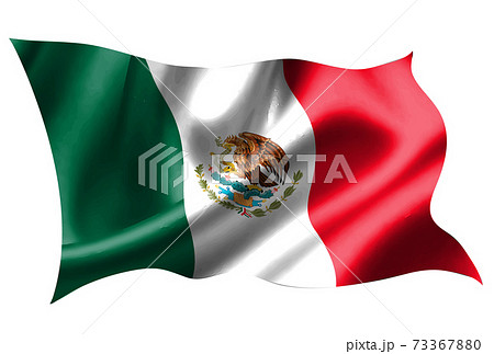 メキシコ 国旗 シルク アイコンのイラスト素材