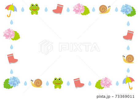 梅雨のフレーム枠 梅雨のフレーム枠 73369011
