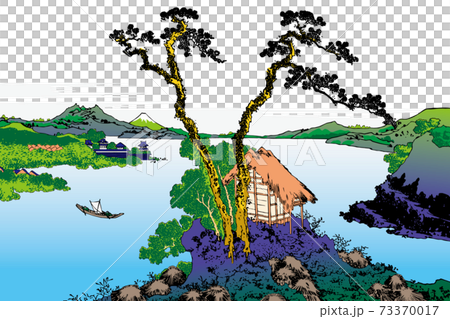 葛飾北齋圖像信州Lake訪湖明亮版白色背景 葛飾北齋圖像信州Lake訪湖明亮版白色背景 73370017
